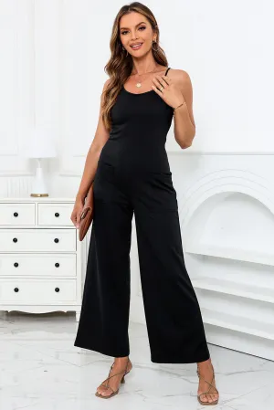 Skylah Scoop Neck Wide Leg Jumpsuit with Pockets