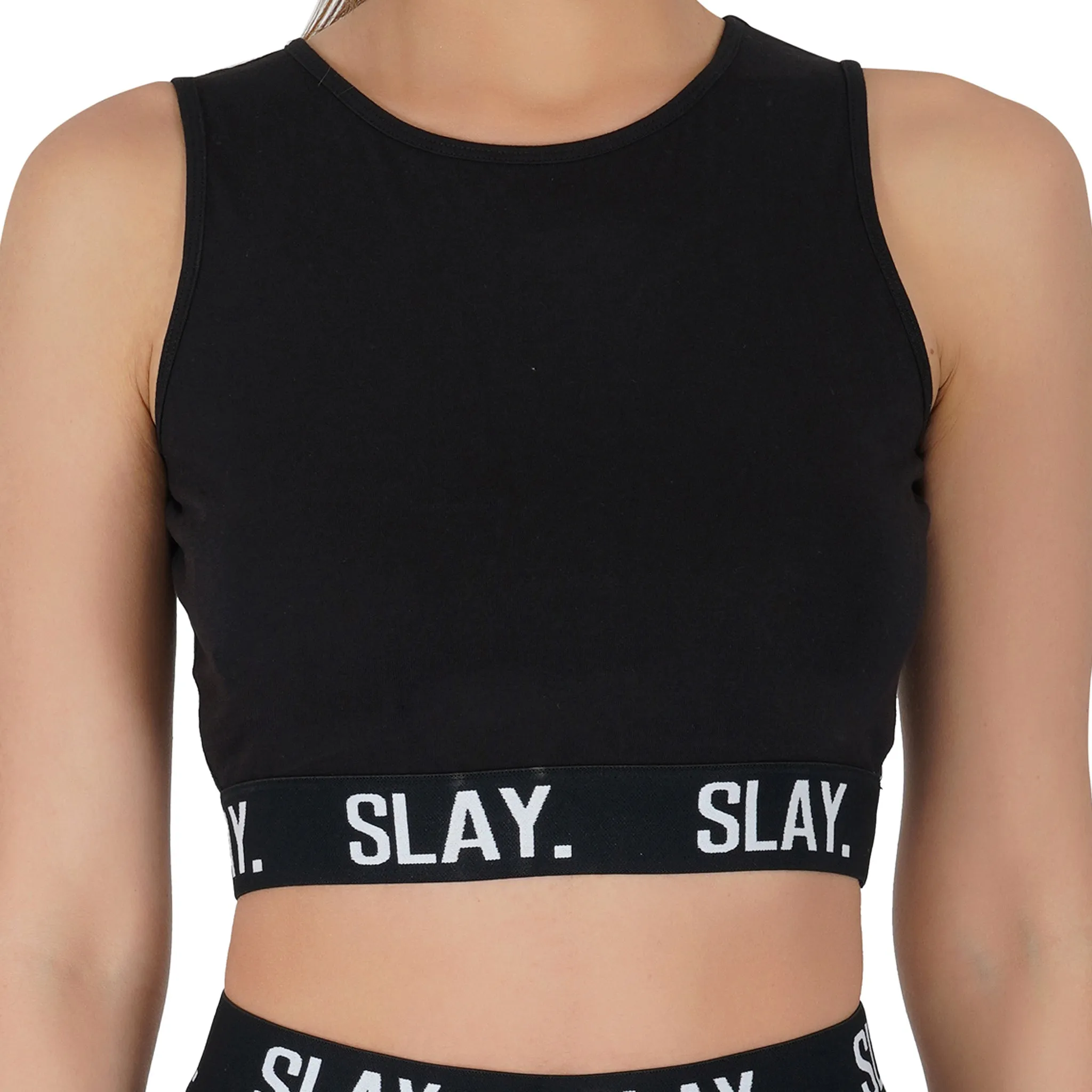 SLAY. Sport Women's Activewear Crop Top And Shorts Co-ord Set