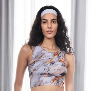 Sleeveless Activewear Printed Sports Crop Top