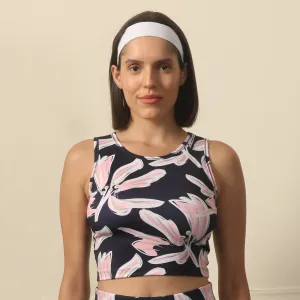 Sleeveless Activewear Printed Sports Crop Top