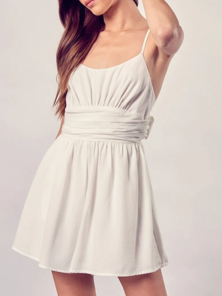 Sleeveless Back Tie Romper