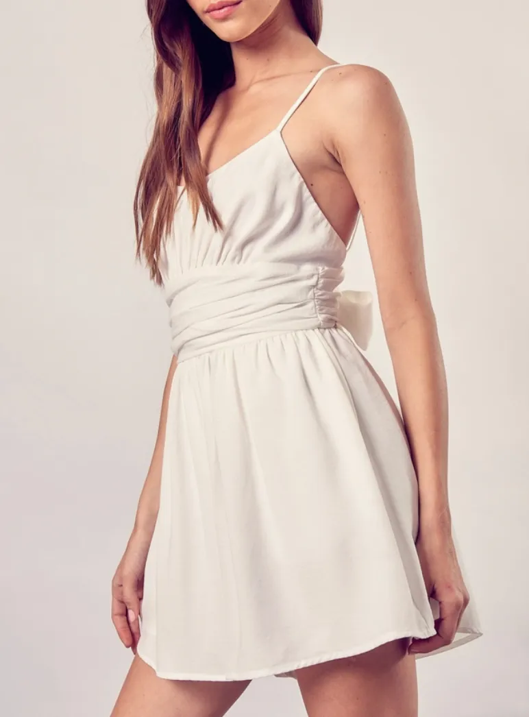 Sleeveless Back Tie Romper