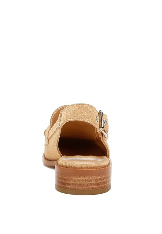 Slingback Charm Low Heel Loafers