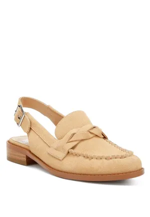 Slingback Charm Low Heel Loafers