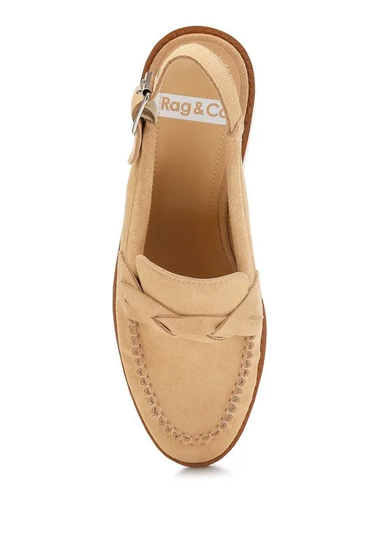 Slingback Charm Low Heel Loafers