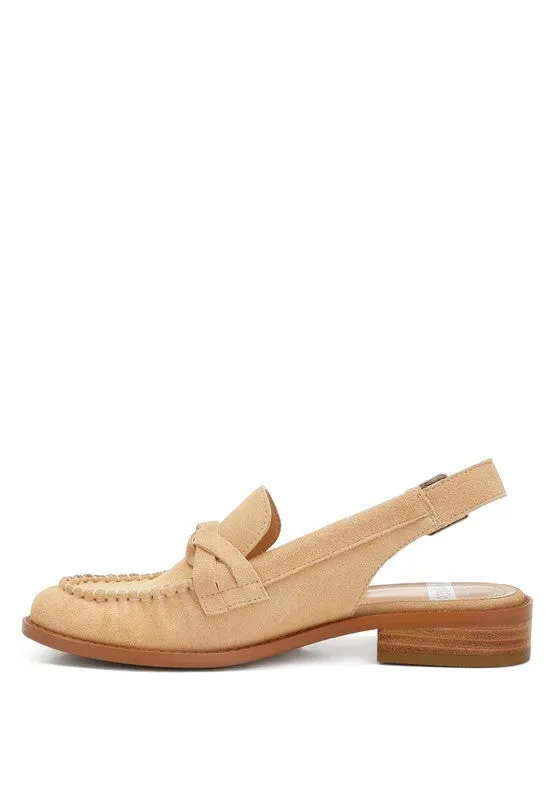 Slingback Charm Low Heel Loafers
