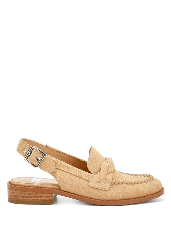 Slingback Charm Low Heel Loafers