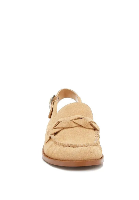 Slingback Charm Low Heel Loafers