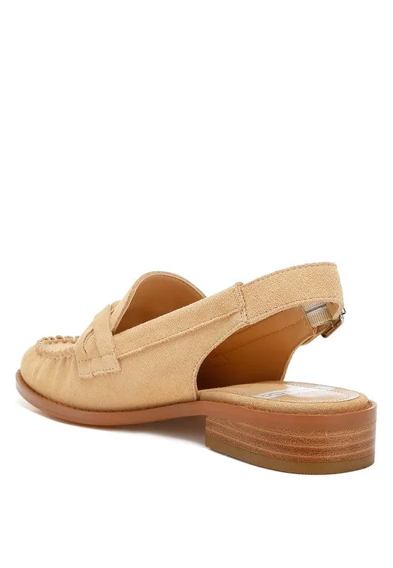 Slingback Charm Low Heel Loafers