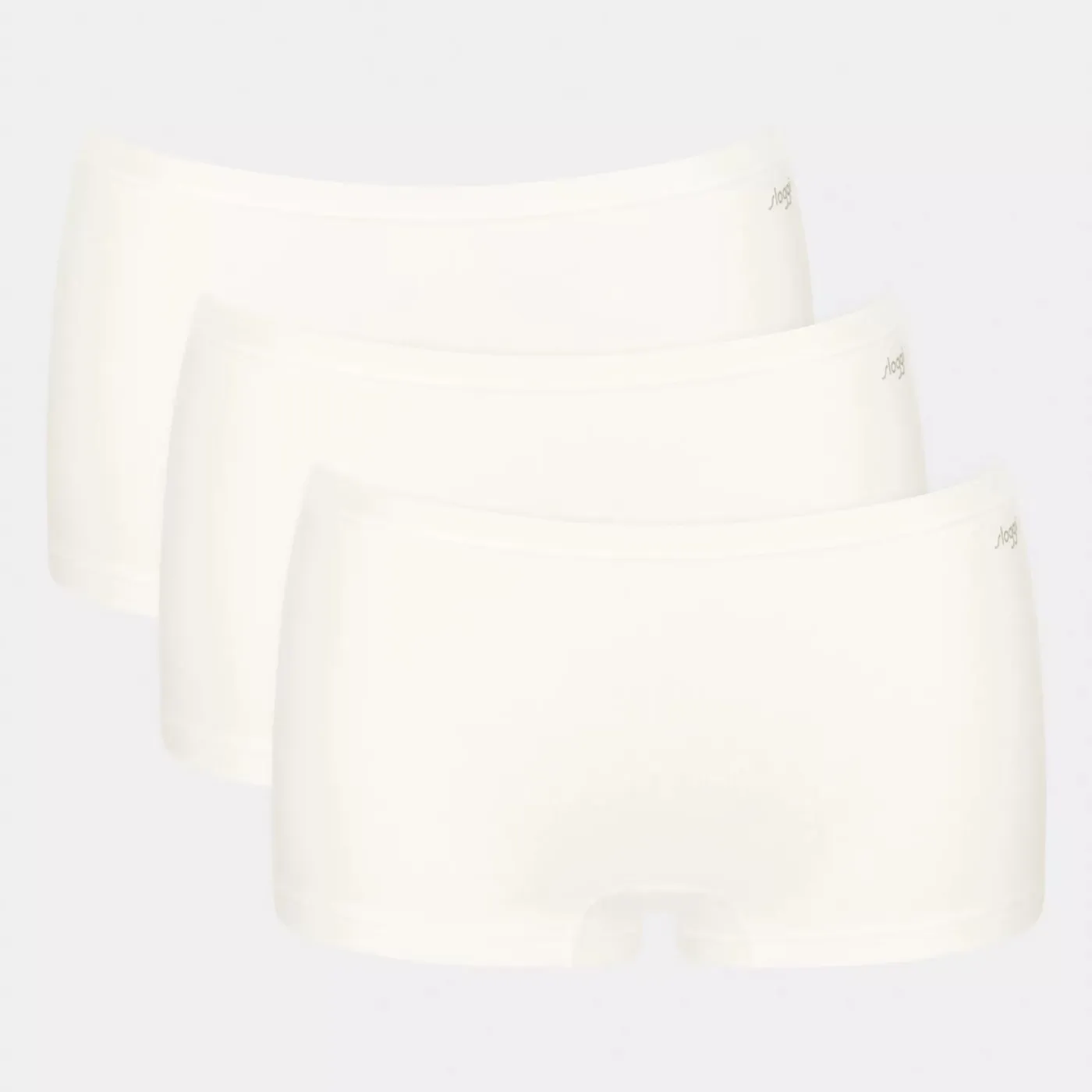 Sloggi GO Cotton Short 3 Pack | Silk White / Black