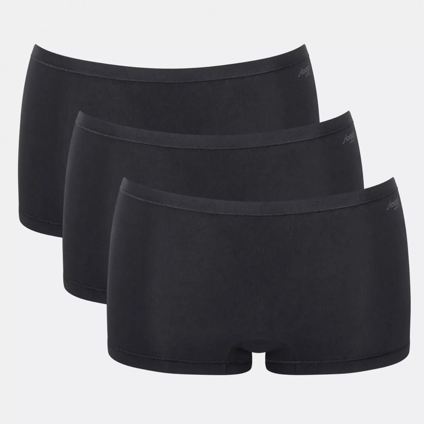 Sloggi GO Cotton Short 3 Pack | Silk White / Black
