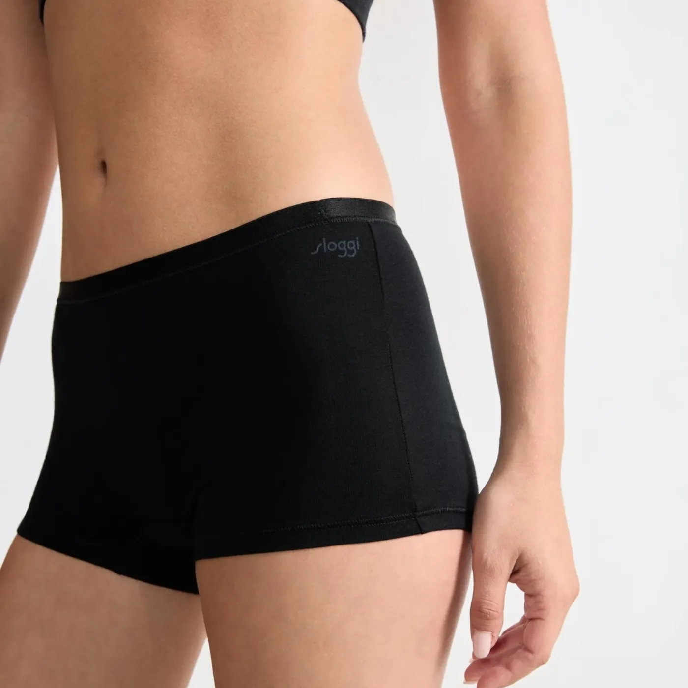 Sloggi GO Cotton Short 3 Pack | Silk White / Black