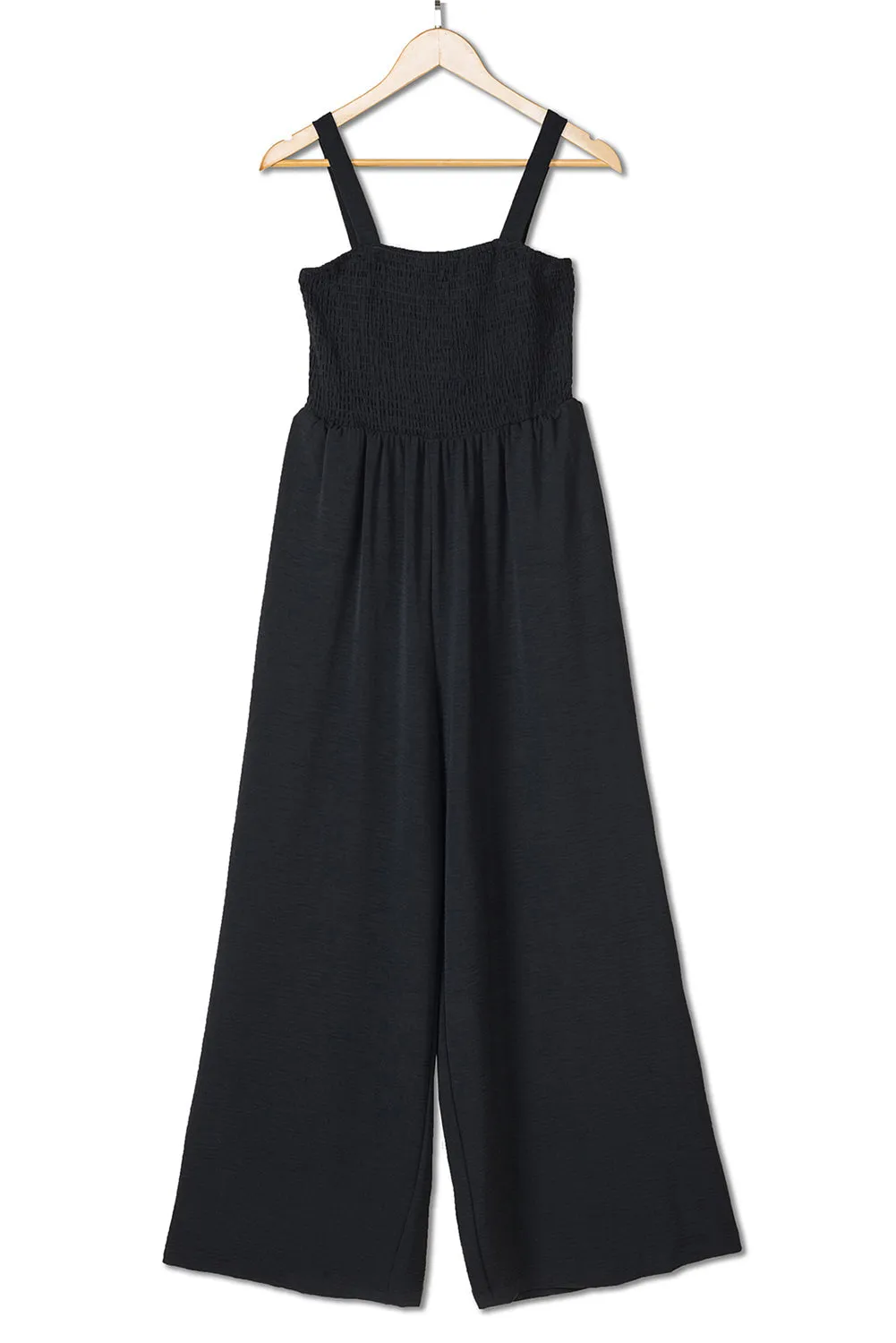 Smocked Sleeveless Wide Leg Jumpsuit