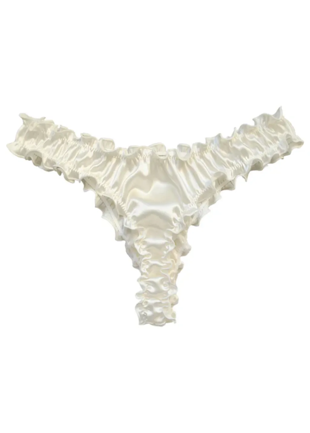 softandwet Frilled Thong in Milk