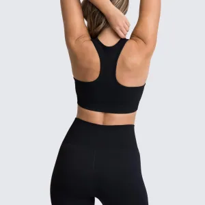 Solid Tight Sports Bra – Push-Up Gym Crop Top for Women 2025