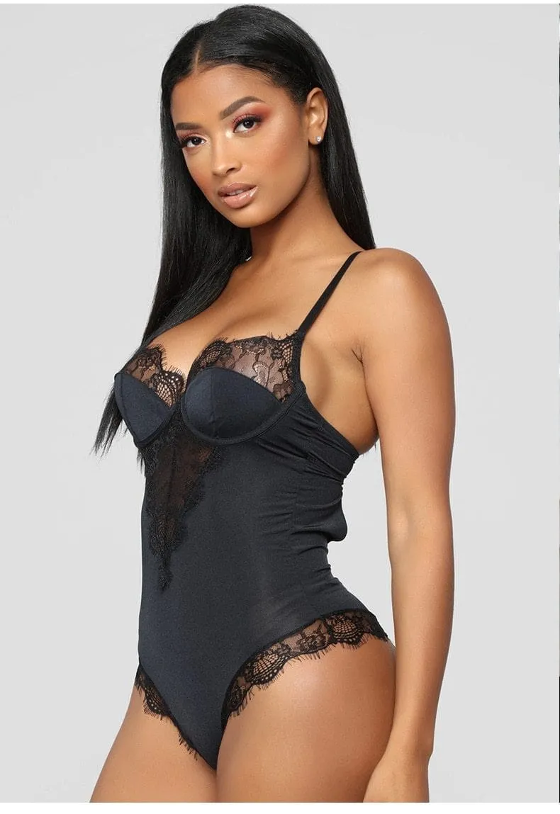 Sophia Hollow Lace Bodysuit