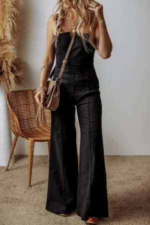 Spaghetti Strap Flared Jumpsuit