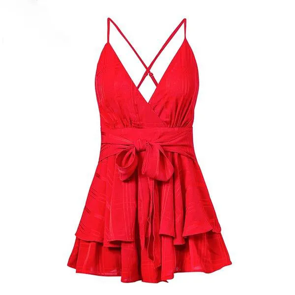 Spaghetti Straps Jumpsuit Rompers