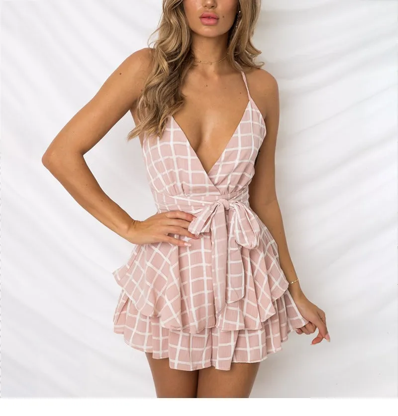 Spaghetti Straps Jumpsuit Rompers