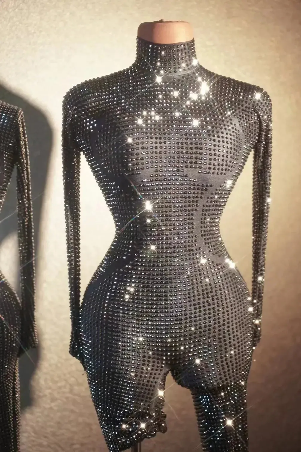 Sparkly Long Sleeve Crystal Rompers