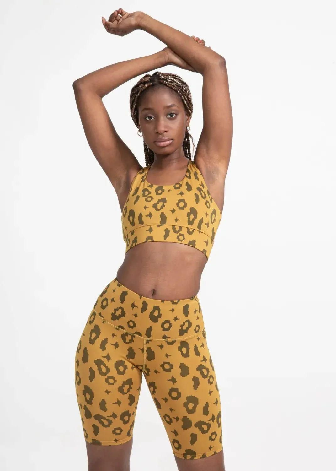 Sports Bra Ubud in Yellow Leopard