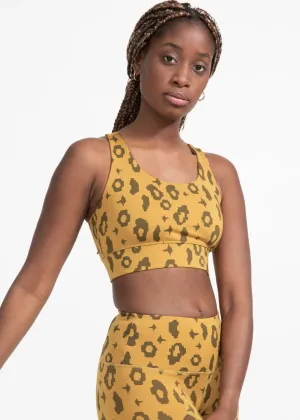 Sports Bra Ubud in Yellow Leopard