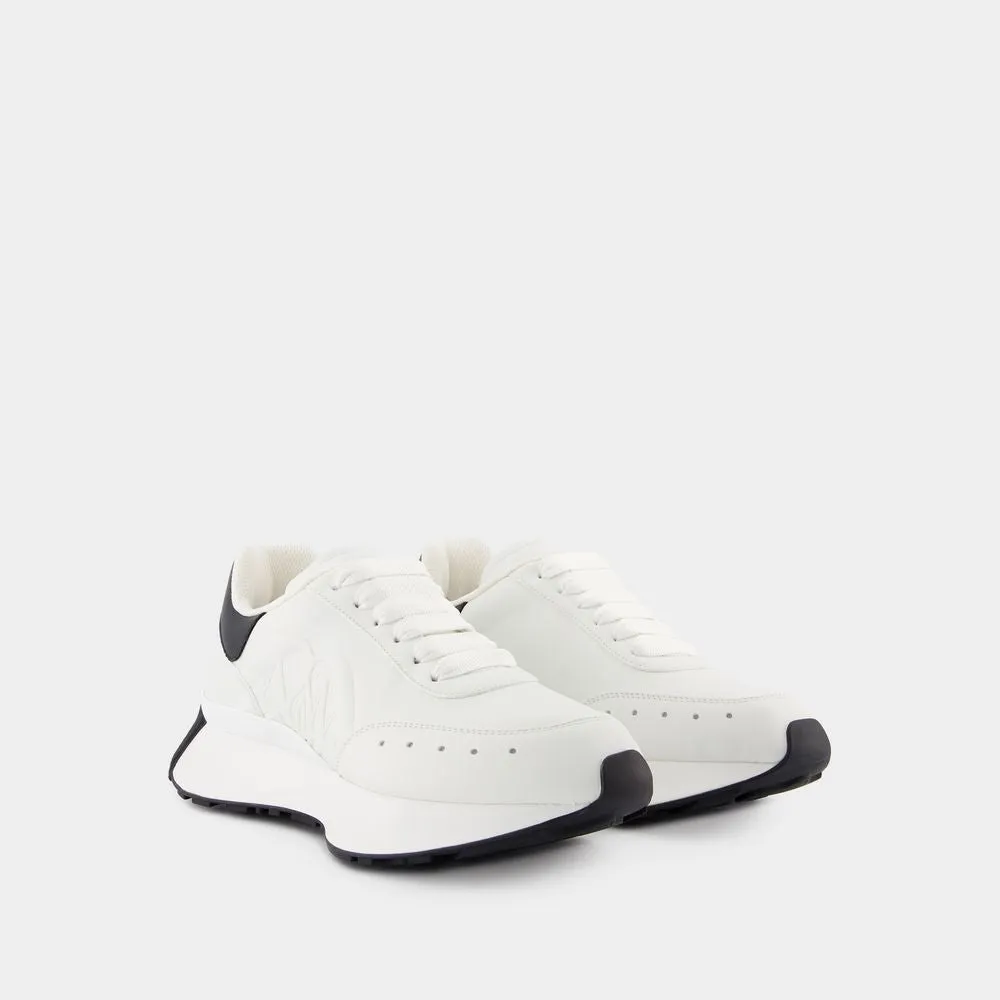 Sprint Runner Sneakers - Leather - White/Black