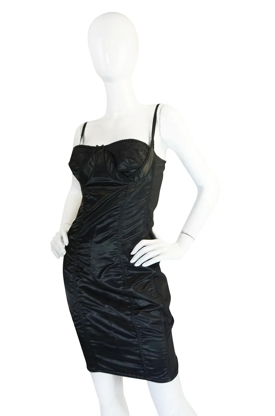S/S 1992 Rare Dolce & Gabbana Lingerie Corset Bustier Dress