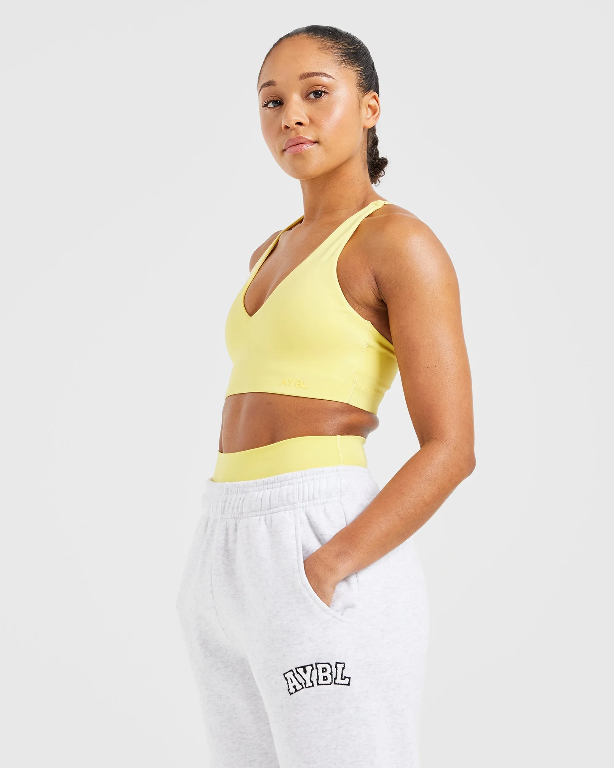 Staple Sports Bra - Pastel Lemon
