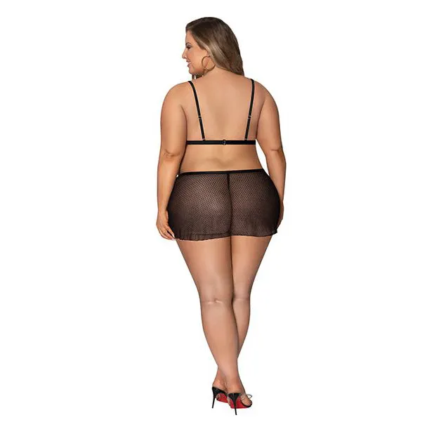 Strappy Bralette with Flirty Thong Skirt