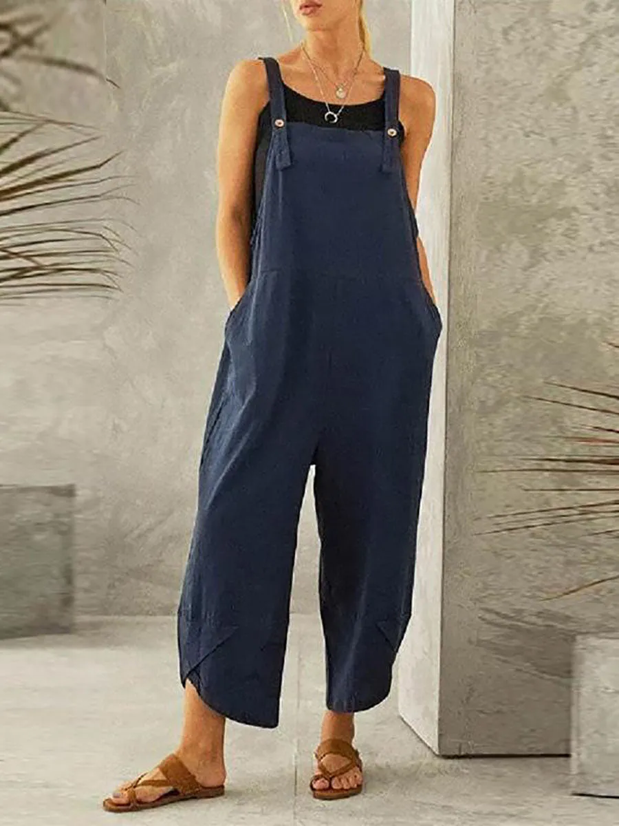 Stunncal Solid Color Casual Nine-point Back Pants (8 Color)