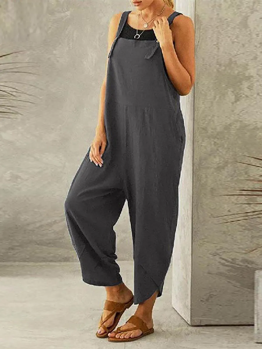 Stunncal Solid Color Casual Nine-point Back Pants (8 Color)