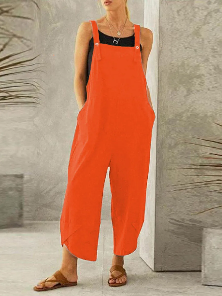 Stunncal Solid Color Casual Nine-point Back Pants (8 Color)