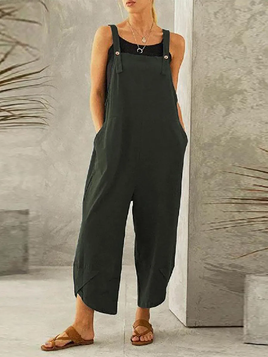 Stunncal Solid Color Casual Nine-point Back Pants (8 Color)