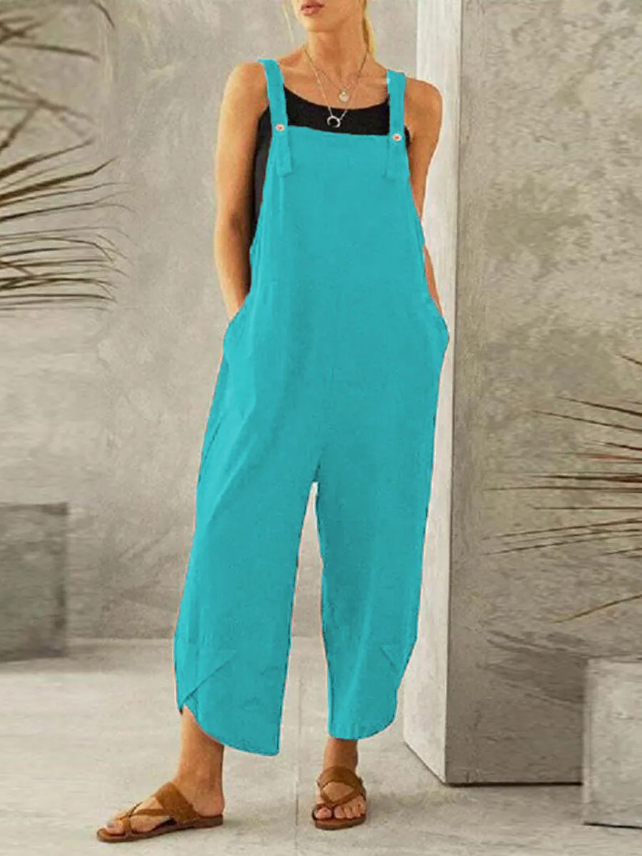 Stunncal Solid Color Casual Nine-point Back Pants (8 Color)