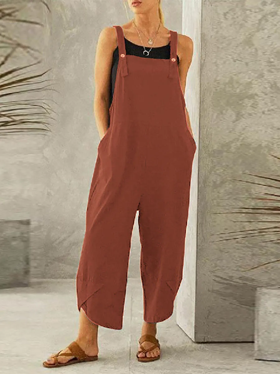 Stunncal Solid Color Casual Nine-point Back Pants (8 Color)