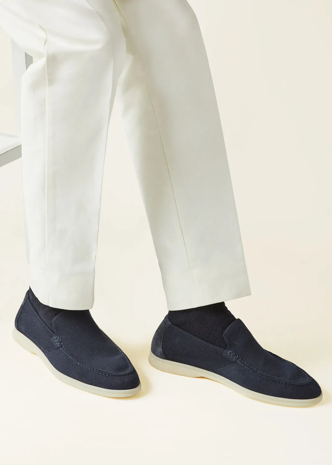 Summer Knitted Walk in Navy Blue for Men