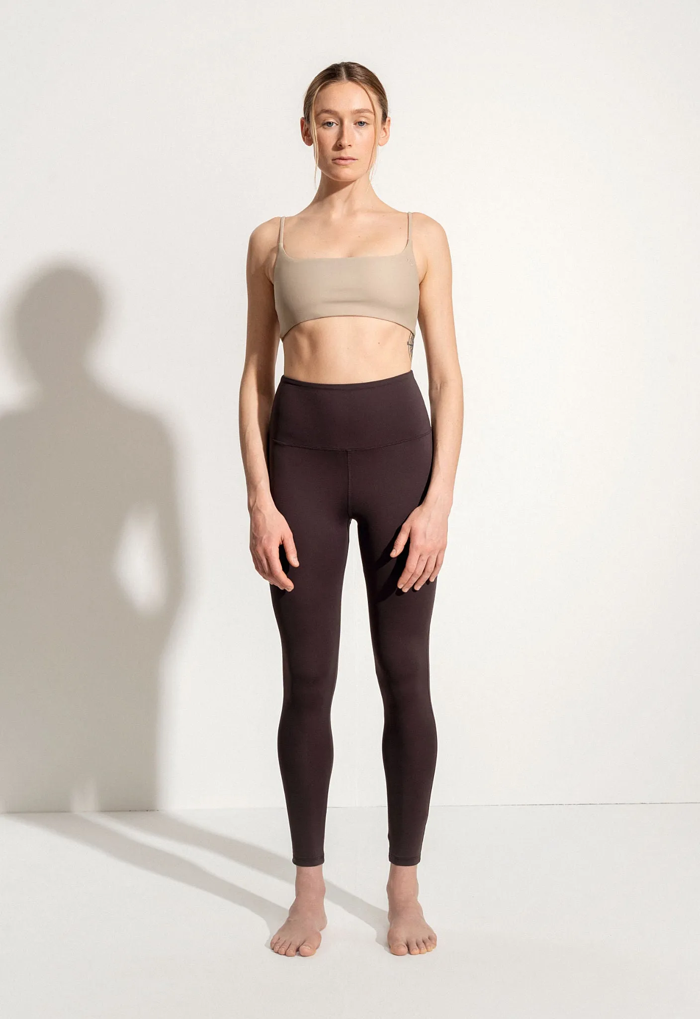 Surf & Yoga Leggings "Larimar Light" in dark brown