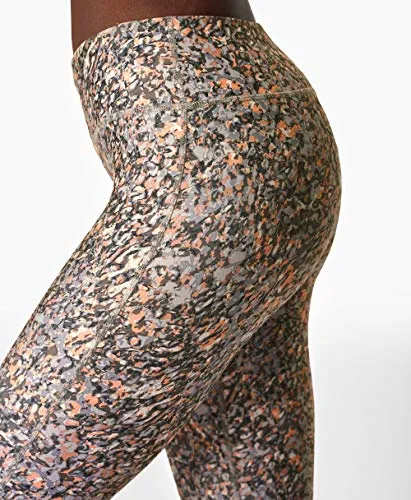 Sweaty Betty All Day 7/8 Workout Leggings, Grey Pebble Print, M