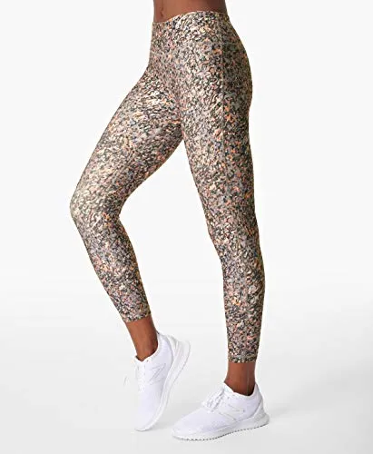 Sweaty Betty All Day 7/8 Workout Leggings, Grey Pebble Print, M