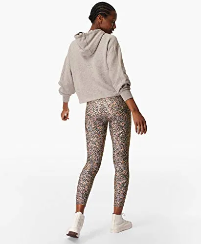 Sweaty Betty All Day 7/8 Workout Leggings, Grey Pebble Print, M