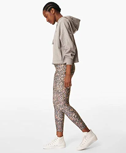 Sweaty Betty All Day 7/8 Workout Leggings, Grey Pebble Print, M