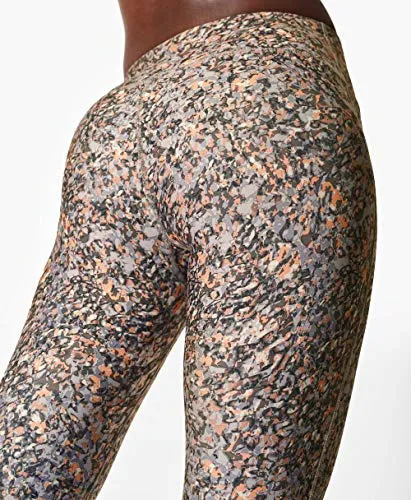 Sweaty Betty All Day 7/8 Workout Leggings, Grey Pebble Print, M
