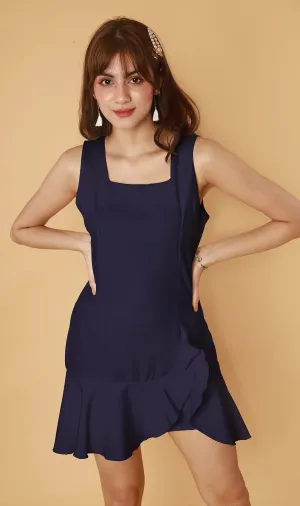 TAFFY Ruffled Romper (Navy)