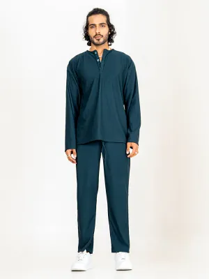 Teal Bluish T-Shirt & Pants Co-ord Set