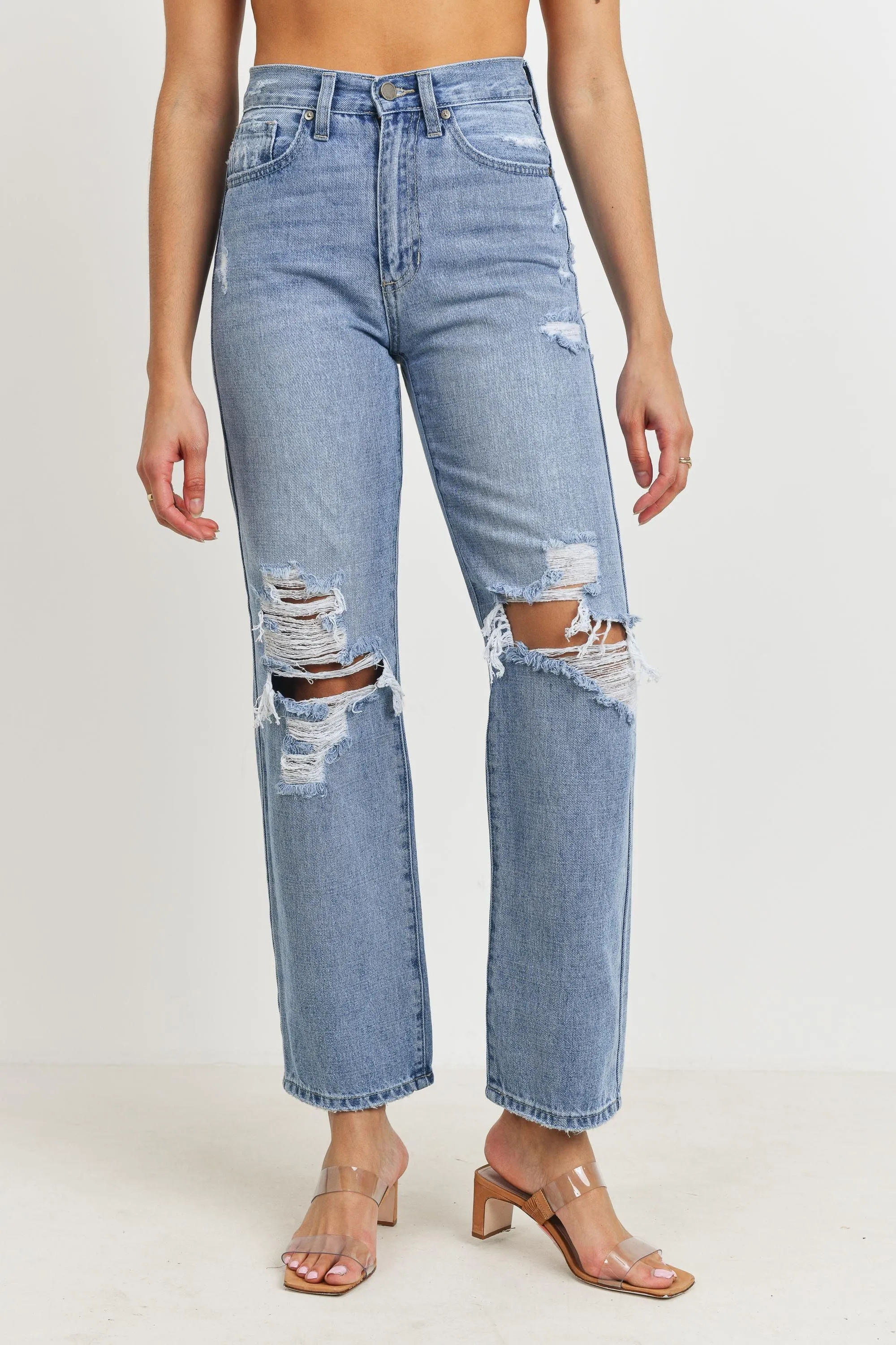 The Keely Distressed Dad Jean