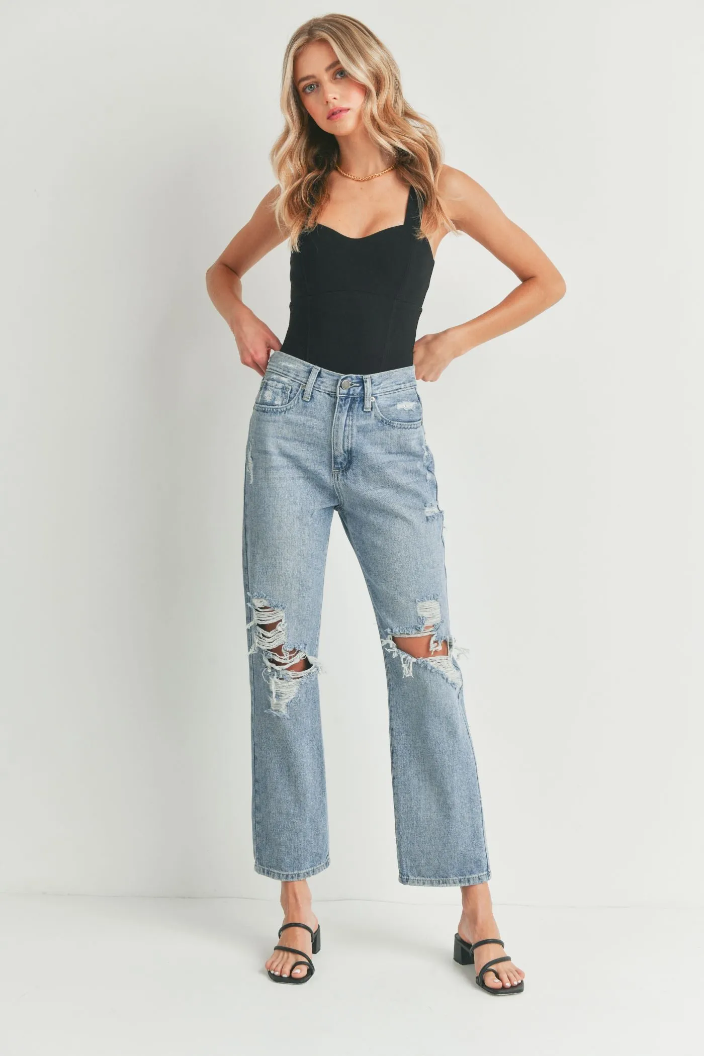 The Keely Distressed Dad Jean