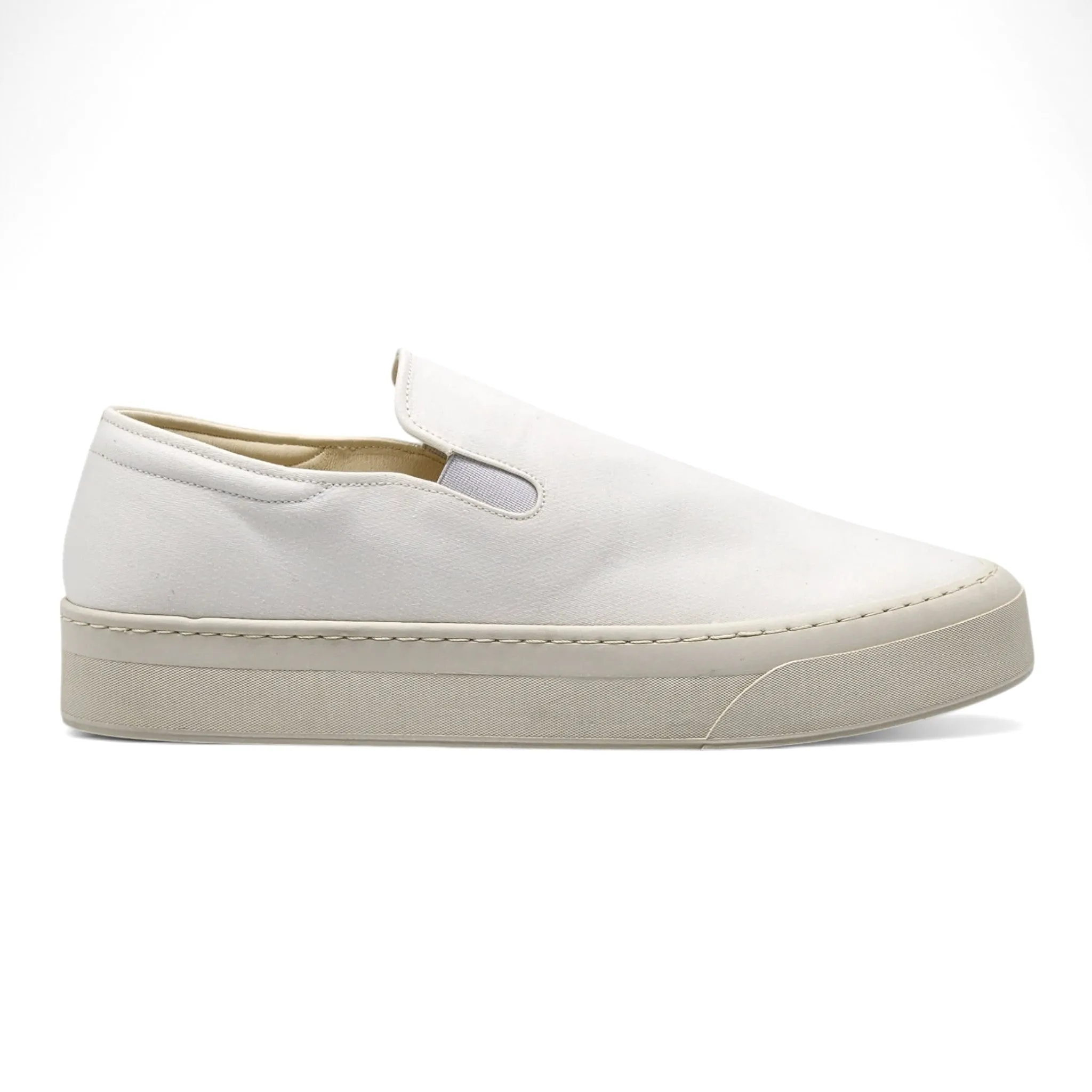The Row Marie H Slip-On Sneakers - Canvas - White 37.5