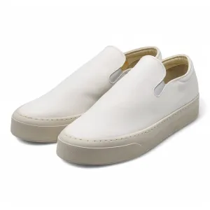 The Row Marie H Slip-On Sneakers - Canvas - White 37.5
