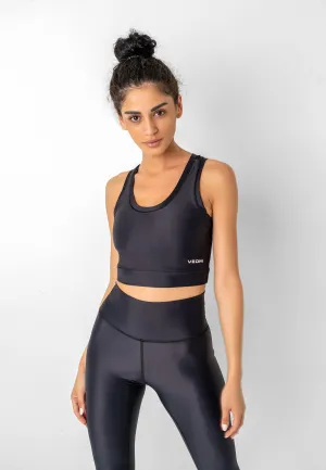 The Ultimate Black with Mesh Sports Bra